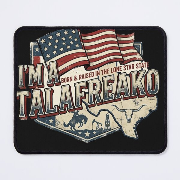 Item preview, I'm A Talafreako Funny Texas Political Meme Vintage Flag designed and sold by unicatello.