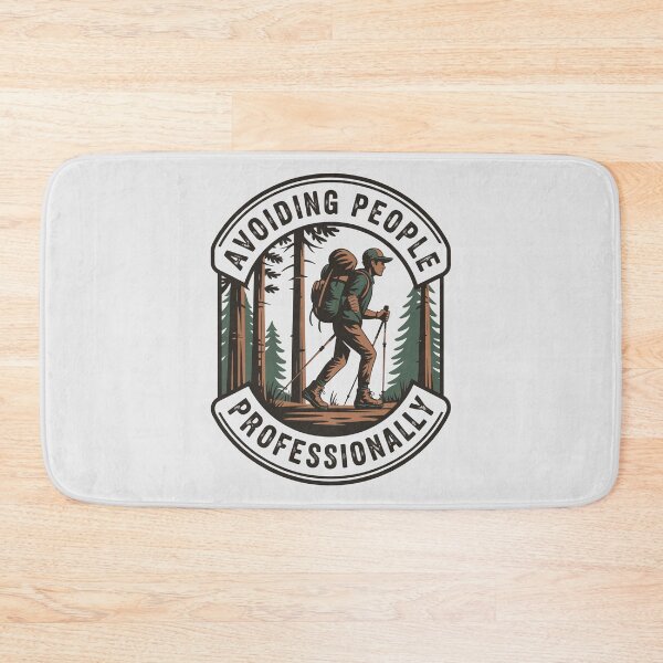 Item preview, Avoiding People Professionally – Funny Hiking & Outdoor Adventure Badge designed and sold by just-quotes.