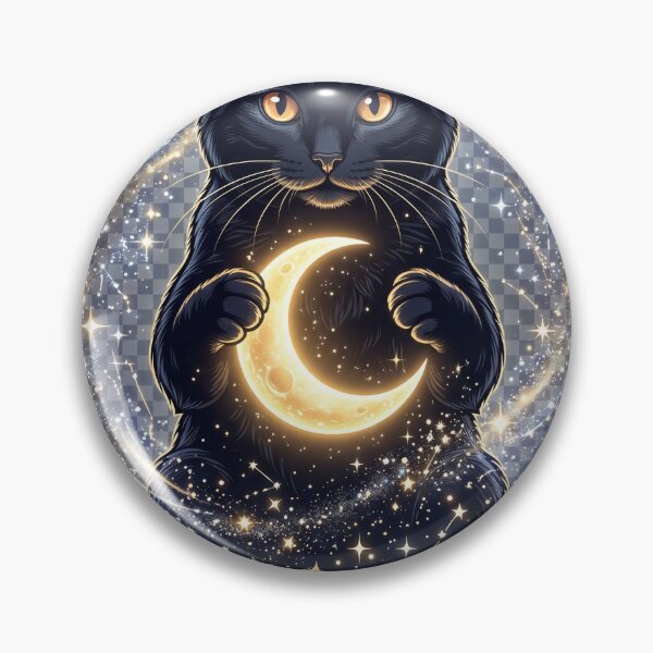 Item preview, Cosmic Black Cat Exploring Galaxy Map T-Shirt designed and sold by MERAKISL.