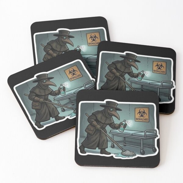 Item preview, Funny Plague Doctor Sanitizer Hospital Janitor Biohazard Sticker designed and sold by DarkOriginArts.