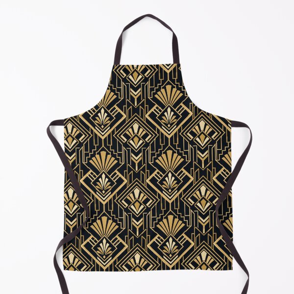 Item preview, Art Deco Geometric Gold Navy Retro Seamless Pattern designed and sold by Inkworksbyshery.