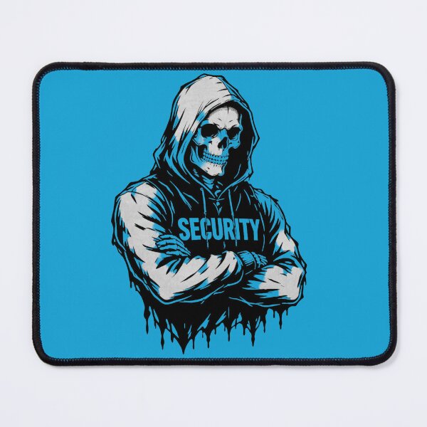 Item preview, Hooded Skeleton Security Guard – Dark Gothic Skull Protector designed and sold by RAYBIL.
