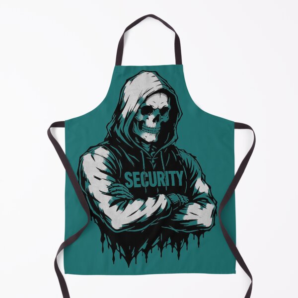 Item preview, Hooded Skeleton Security Guard – Dark Gothic Skull Protector designed and sold by RAYBIL.