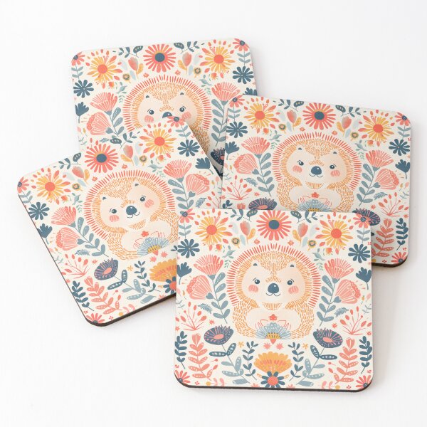 Item preview, Scandinavian Folk Art, Floral Hedgehog  designed and sold by xiao xuans.