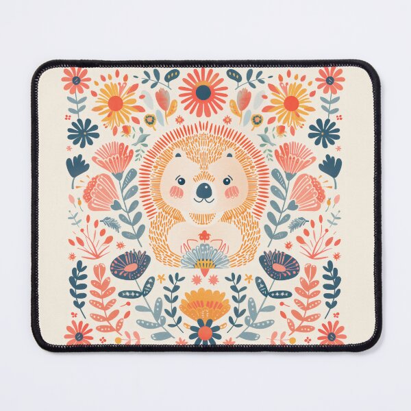 Item preview, Scandinavian Folk Art, Floral Hedgehog designed and sold by xiao xuans.