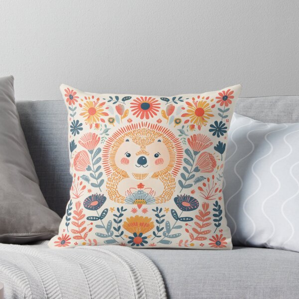 Item preview, Scandinavian Folk Art, Floral Hedgehog  designed and sold by xiao xuans.