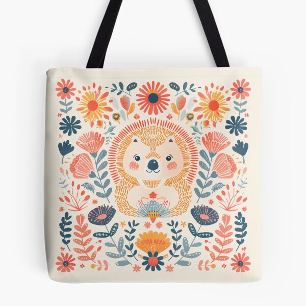 Item preview, Scandinavian Folk Art, Floral Hedgehog  designed and sold by xiao xuans.