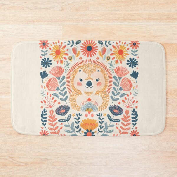 Item preview, Scandinavian Folk Art, Floral Hedgehog  designed and sold by xiao xuans.
