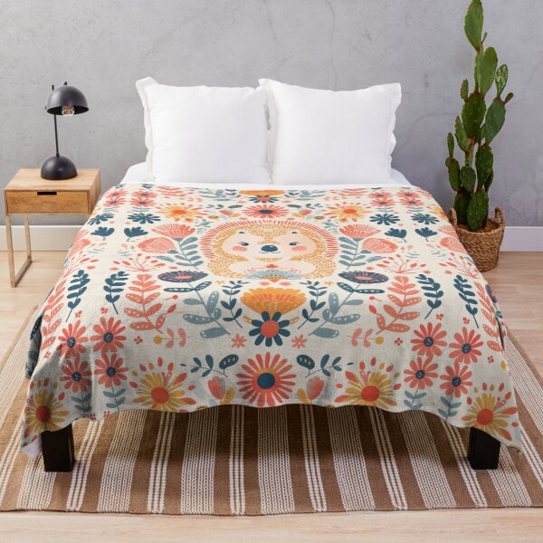 Item preview, Scandinavian Folk Art, Floral Hedgehog designed and sold by xiao xuans.