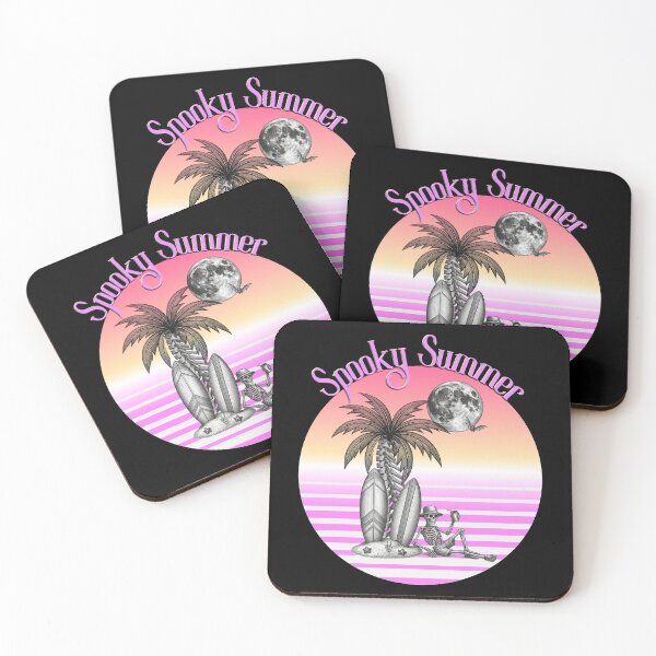 Item preview, Spooky Summer Skeleton Surf Retro Sunset designed and sold by SunandShade.