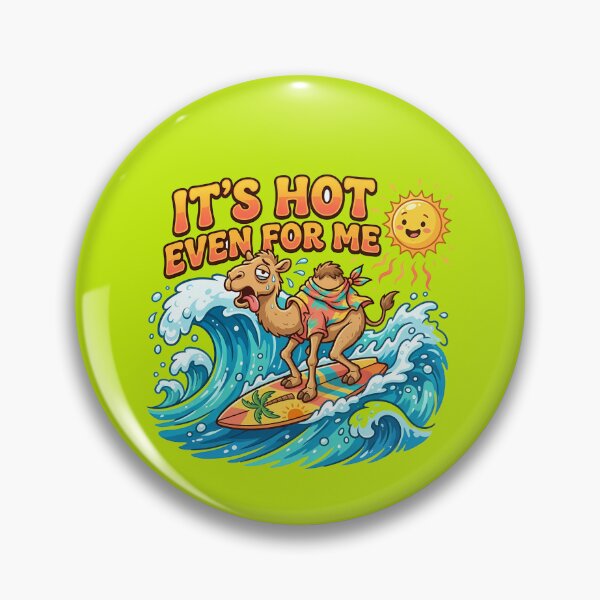 Item preview, Funny Surfing Camel - It's Hot Even For Me designed and sold by AbderraimArt.