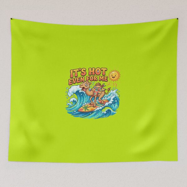 Item preview, Funny Surfing Camel - It's Hot Even For Me designed and sold by AbderraimArt.