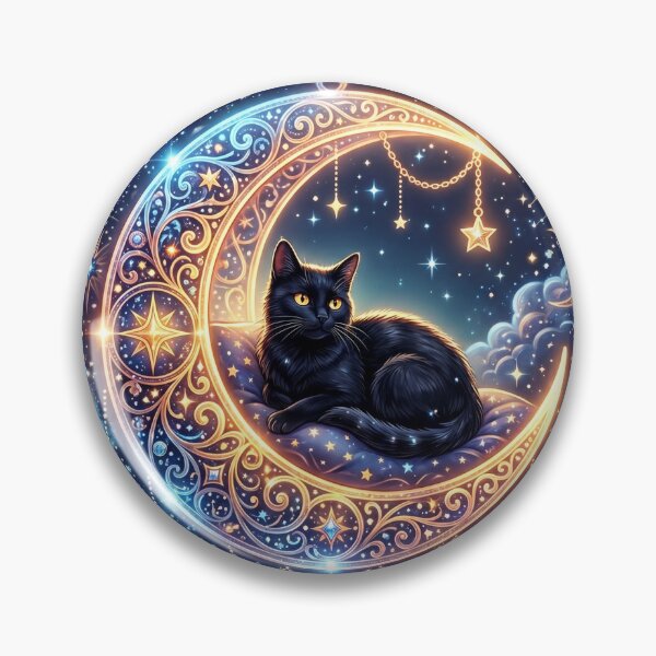 Item preview, Cosmic Black Cat Sailing Through Stars T-Shirt designed and sold by MERAKISL.
