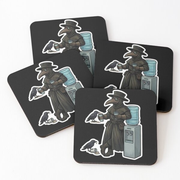 Item preview, Funny Plague Doctor Coffee Break Water Cooler Hospital Sticker designed and sold by DarkOriginArts.