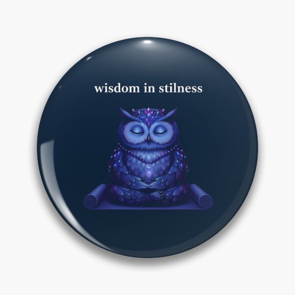 Item preview, Charming Owl Wisdom in Stillness Meditation Yoga designed and sold by WellspringXflow.