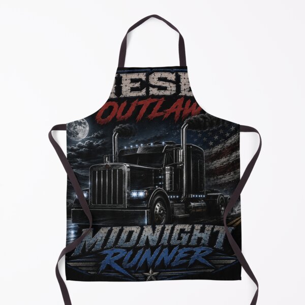 Item preview, Diesel Outlaw Midnight Runner – Black Semi Truck Patriotic Trucker Graphic T-Shirt designed and sold by Diesel outlaw .