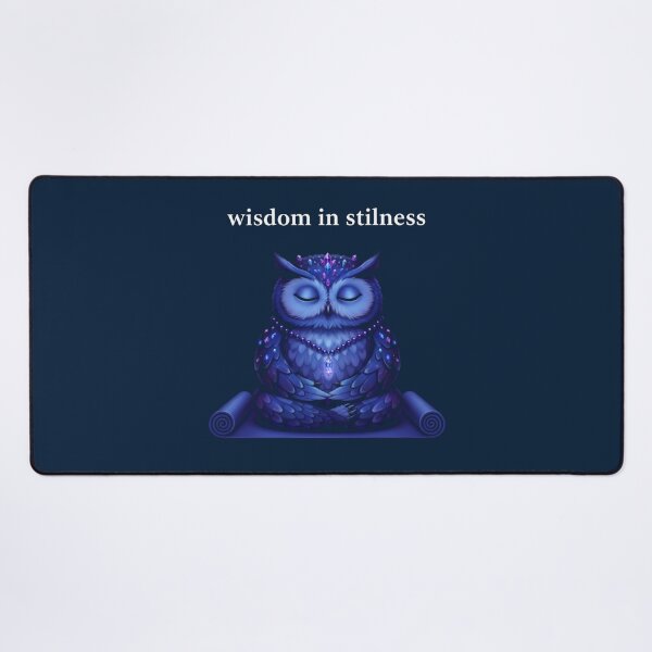 Item preview, Charming Owl Wisdom in Stillness Meditation Yoga designed and sold by WellspringXflow.