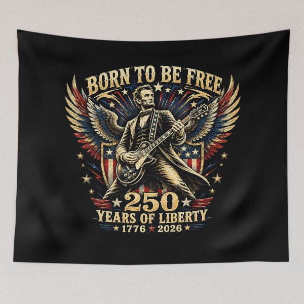 Item preview, Born to Be Free 250 Years of Liberty Patriotic Guitar designed and sold by Axivra.