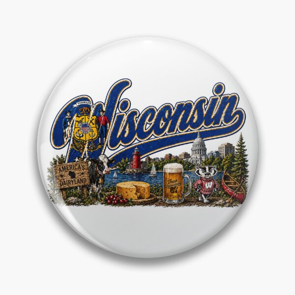 Item preview, WISCONSIN2 Flag Letterings america designed and sold by LIOKING333.