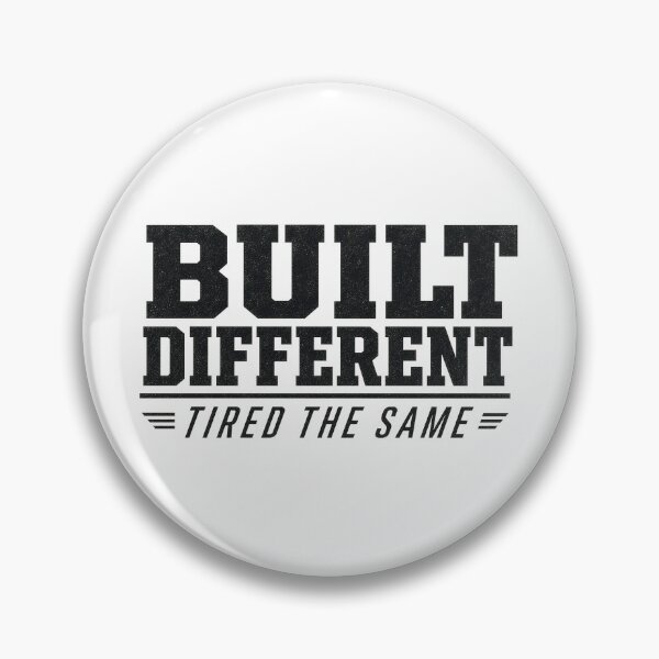 Item preview, Built Different Tired the Same Funny Gym Workout Typography Tee Sticker Fitness Gift designed and sold by sharifex.