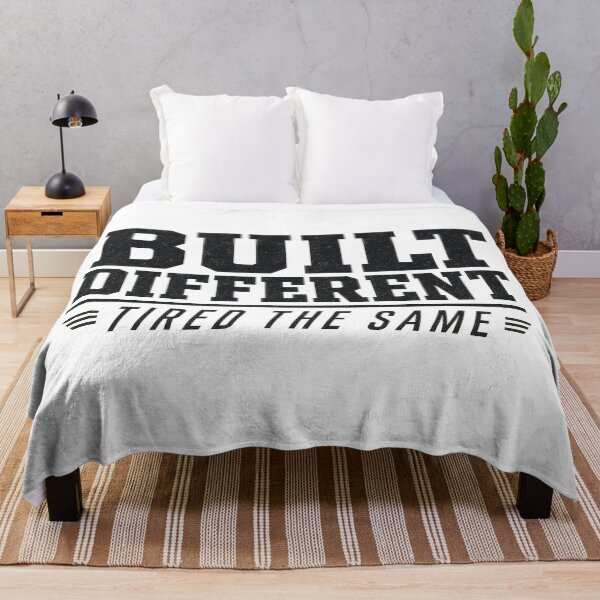 Item preview, Built Different Tired the Same Funny Gym Workout Typography Tee Sticker Fitness Gift designed and sold by sharifex.