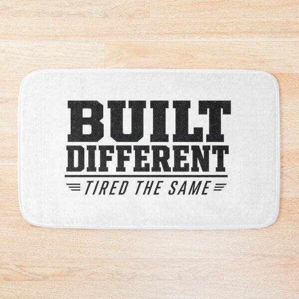 Item preview, Built Different Tired the Same Funny Gym Workout Typography Tee Sticker Fitness Gift designed and sold by sharifex.