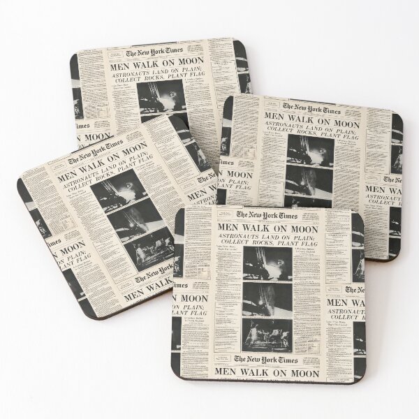 Item preview, Moon Landing Front Page 1969 – Vintage Newspaper Cover designed and sold by Abeshinobi.