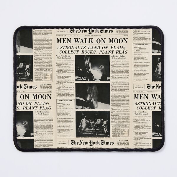 Item preview, Moon Landing Front Page 1969 – Vintage Newspaper Cover designed and sold by Abeshinobi.