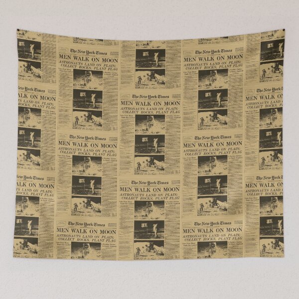 Item preview, Moon Landing Front Page 1969 – Vintage Newspaper Cover designed and sold by Abeshinobi.
