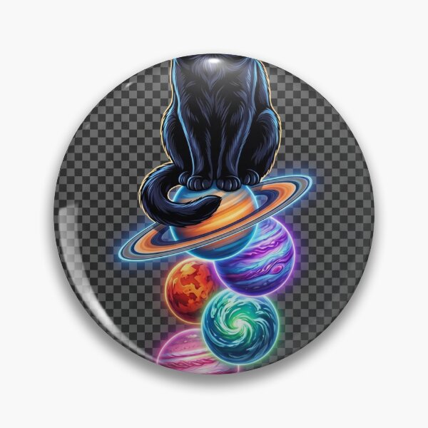 Item preview, Black Cat Guardian of the Nebula Fantasy T-Shirt designed and sold by MERAKISL.