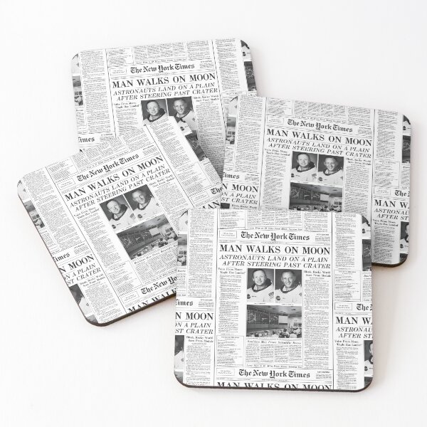 Item preview, Moon Landing Front Page 1969 – Vintage Newspaper Cover designed and sold by Abeshinobi.