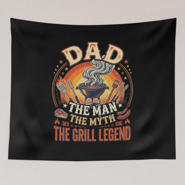 Item preview, Funny Father’s Day BBQ Grill Master Gift for Dad From Kids Retro Vintage Humor designed and sold by Im-Ara.