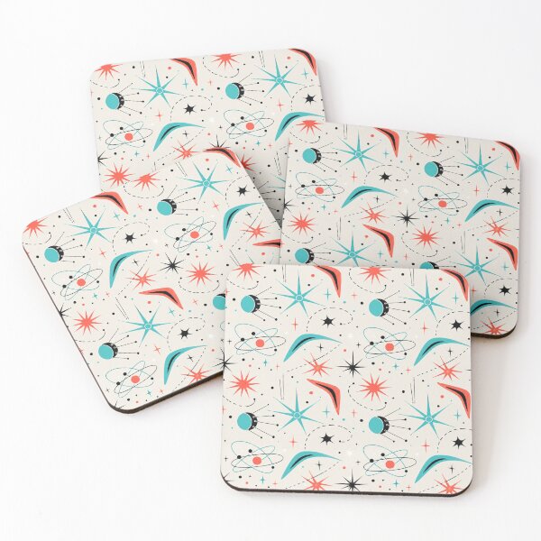 Item preview, Atomic Age Space Retro Seamless Pattern Print designed and sold by Inkworksbyshery.