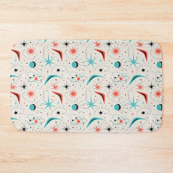 Item preview, Atomic Age Space Retro Seamless Pattern Print designed and sold by Inkworksbyshery.