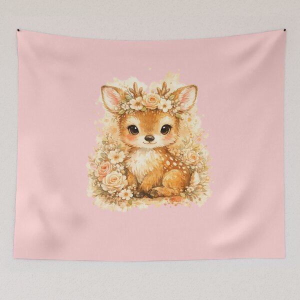 Item preview, Funny Fawn Poster Cute Chaos Animal Art For Home Office Decor designed and sold by Im-Ara.