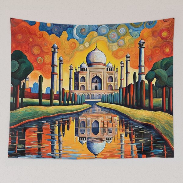 Item preview, Taj Mahal at sunset designed and sold by George Hutton Hunter.