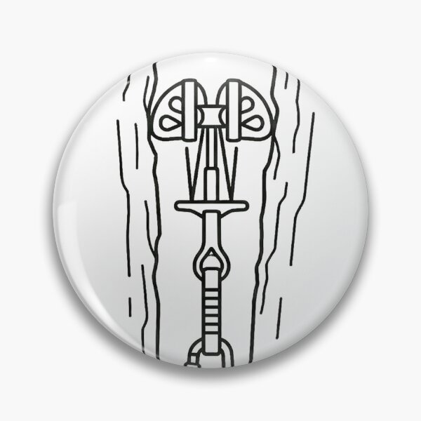 Item preview, Rock Climbing Belay System Line Art designed and sold by Areteclimbdesing.