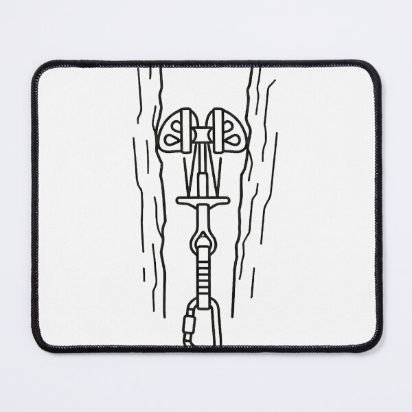 Item preview, Rock Climbing Belay System Line Art designed and sold by Areteclimbdesing.