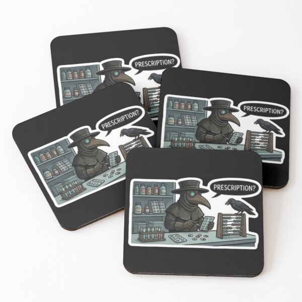Item preview, Funny Plague Doctor Pharmacist Prescription Hospital Medical Sticker designed and sold by DarkOriginArts.