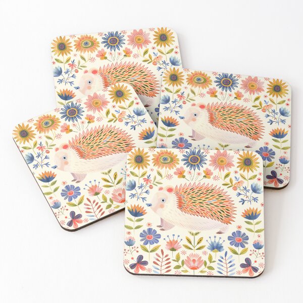 Item preview, Scandinavian Folk Art, Floral Hedgehog  designed and sold by xiao xuans.