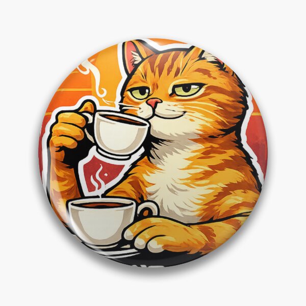 Item preview, I Don't Care Cat Coffee Meme Sticker | Funny Sarcastic Retro Cat Design designed and sold by Dada-arts.
