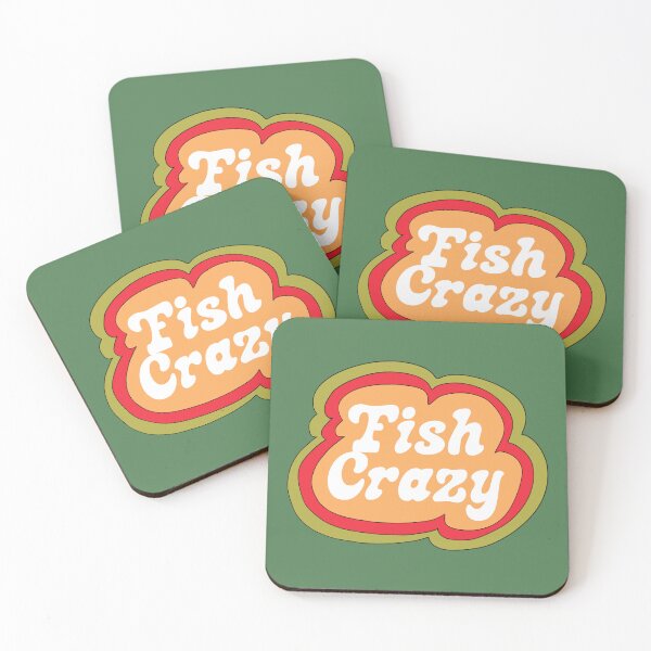 Item preview, Fish Crazy (Yellow on Green) designed and sold by yellowflowerhut.