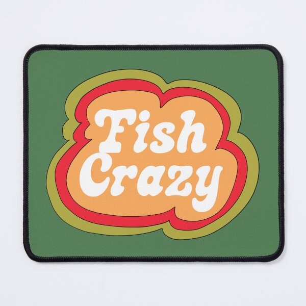Item preview, Fish Crazy (Yellow on Green) designed and sold by yellowflowerhut.
