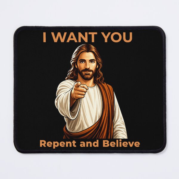 Item preview, I Want You, Repent and Believe Christian shirt designed and sold by TheBibleStop.