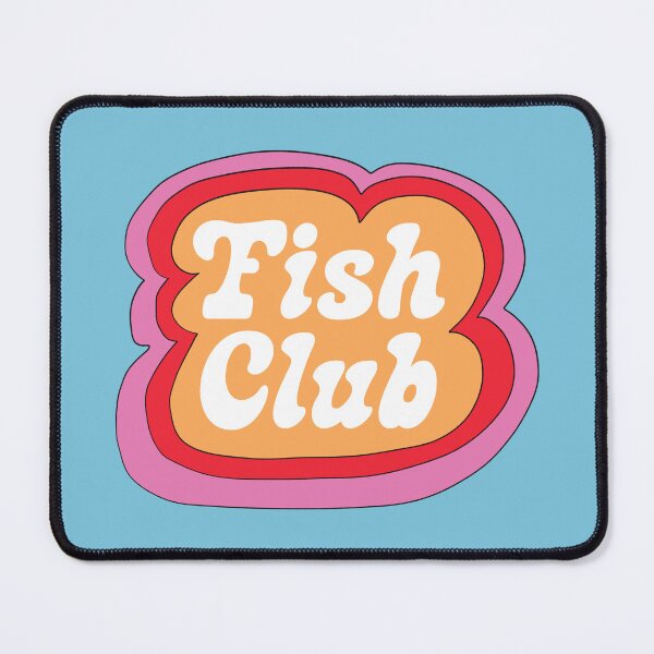 Item preview, Fish Club (Yellow on Blue) designed and sold by yellowflowerhut.