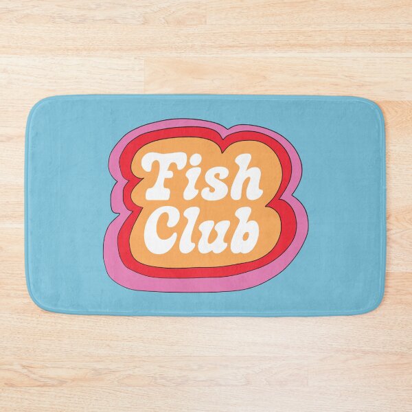 Item preview, Fish Club (Yellow on Blue) designed and sold by yellowflowerhut.