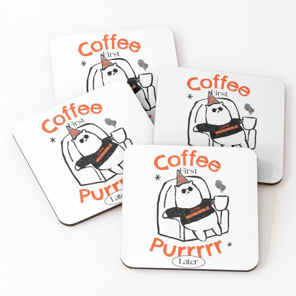Item preview, Coffee First Purrrrr Later Funny Cat Lover Design designed and sold by SouthPrint.