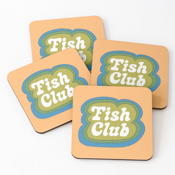 Item preview, Fish Club (Green on Yellow) designed and sold by yellowflowerhut.