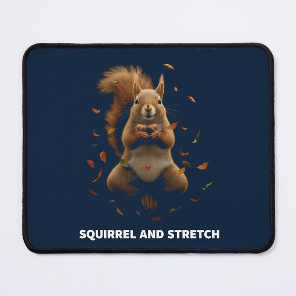 Item preview, Cheerful Squirrel Squirrel and Stretch Yoga designed and sold by WellspringXflow.