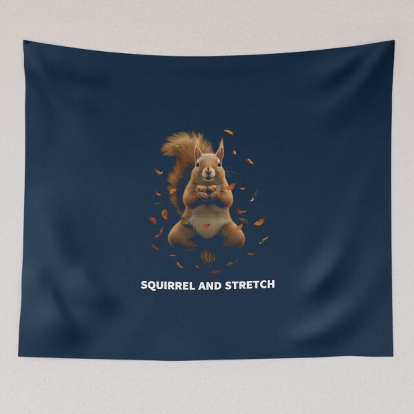 Item preview, Cheerful Squirrel Squirrel and Stretch Yoga designed and sold by WellspringXflow.
